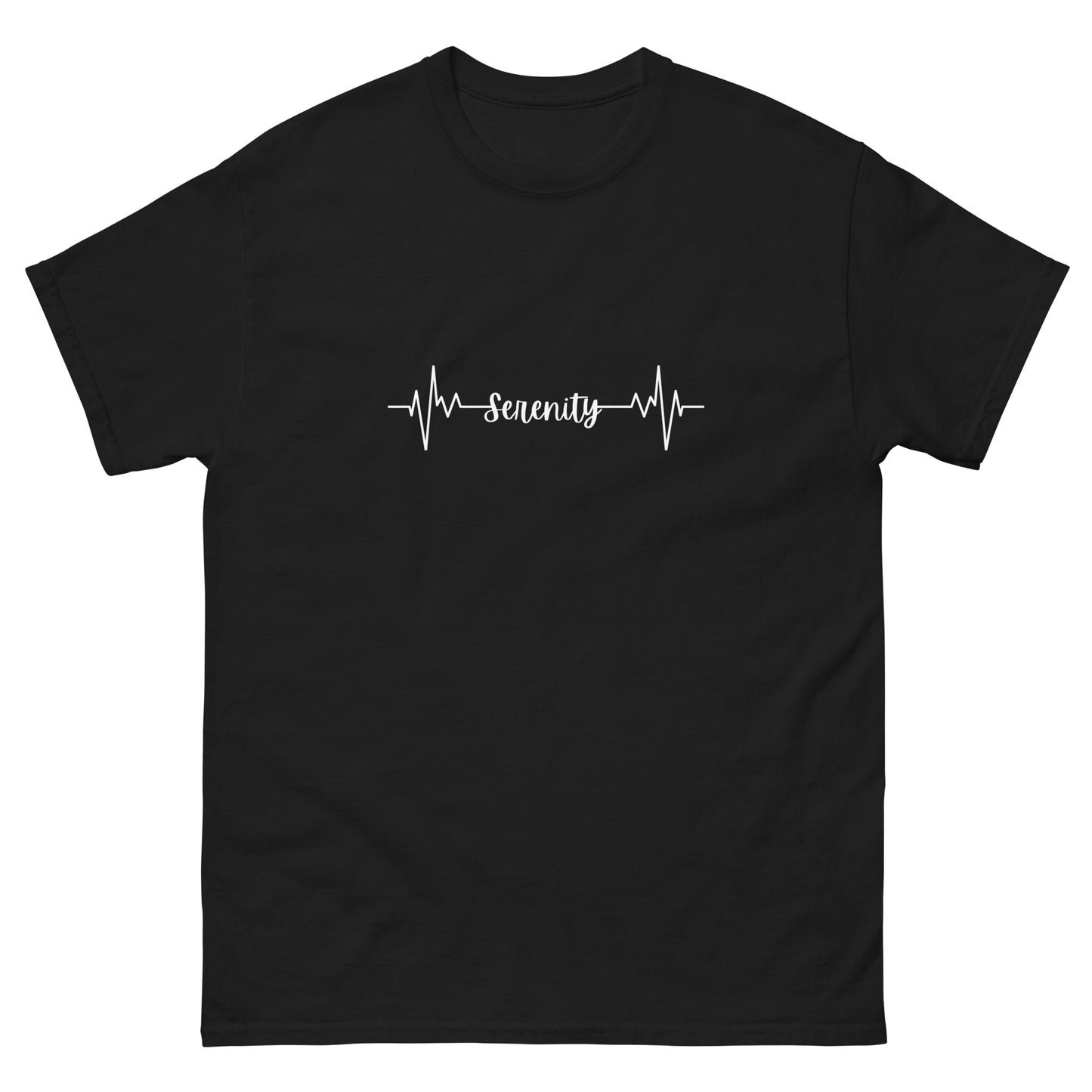 Serenity heartbeat Unisex Tee_white font