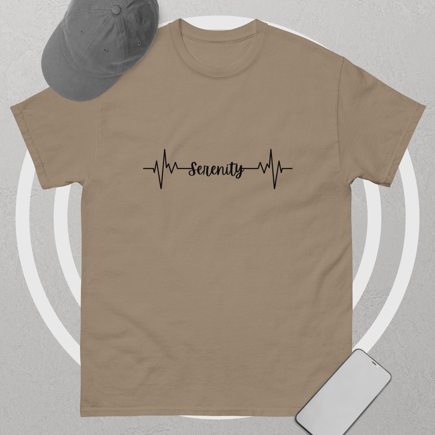 Serenity heartbeat Unisex classic tee_black font