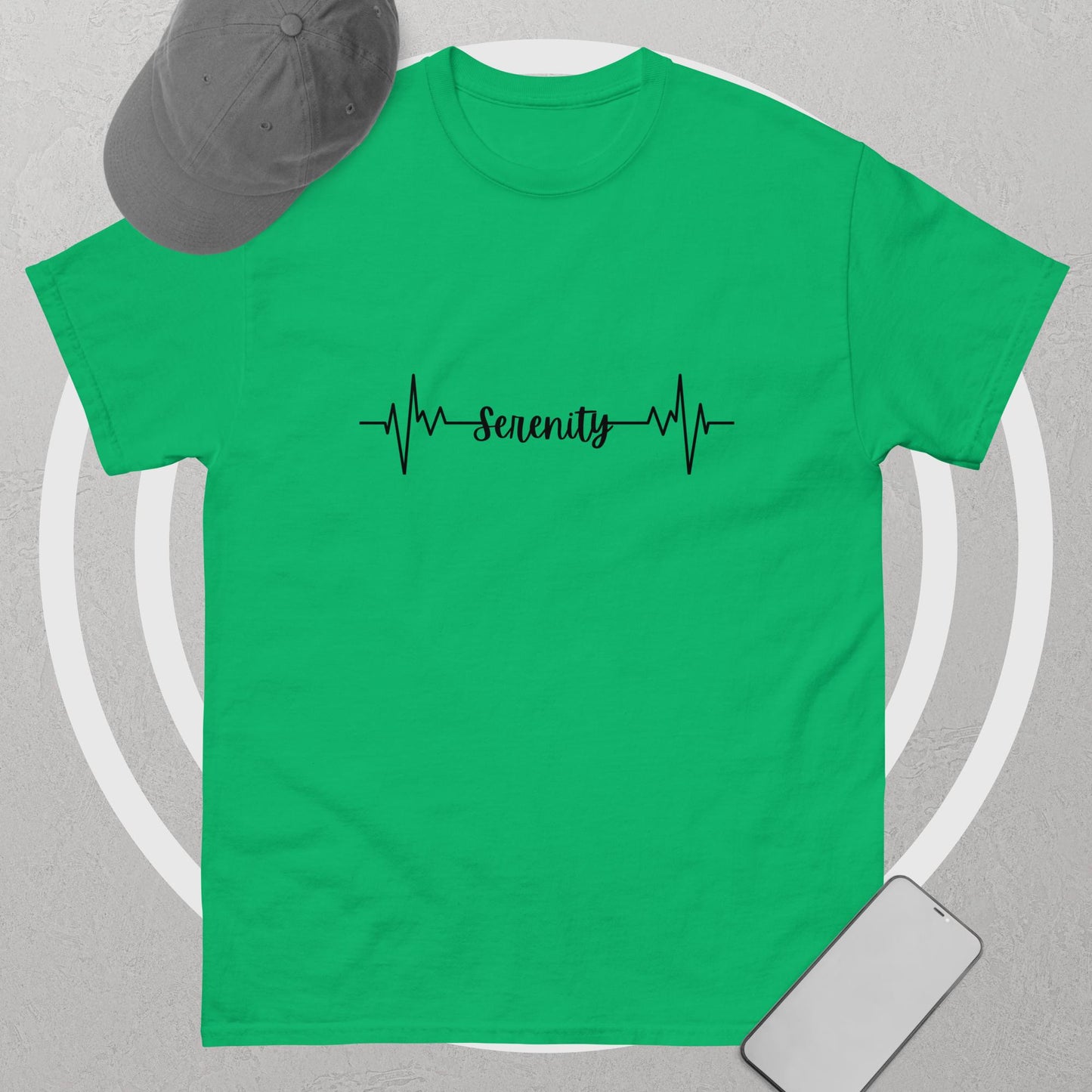 Serenity heartbeat Unisex classic tee_black font