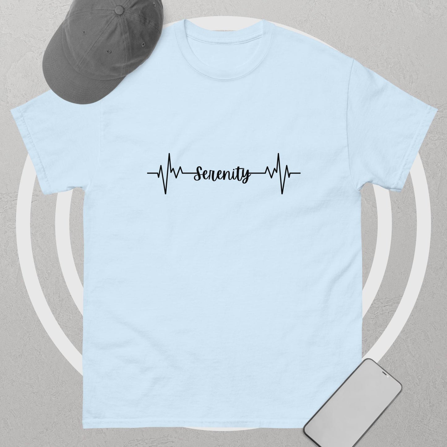 Serenity heartbeat Unisex classic tee_black font