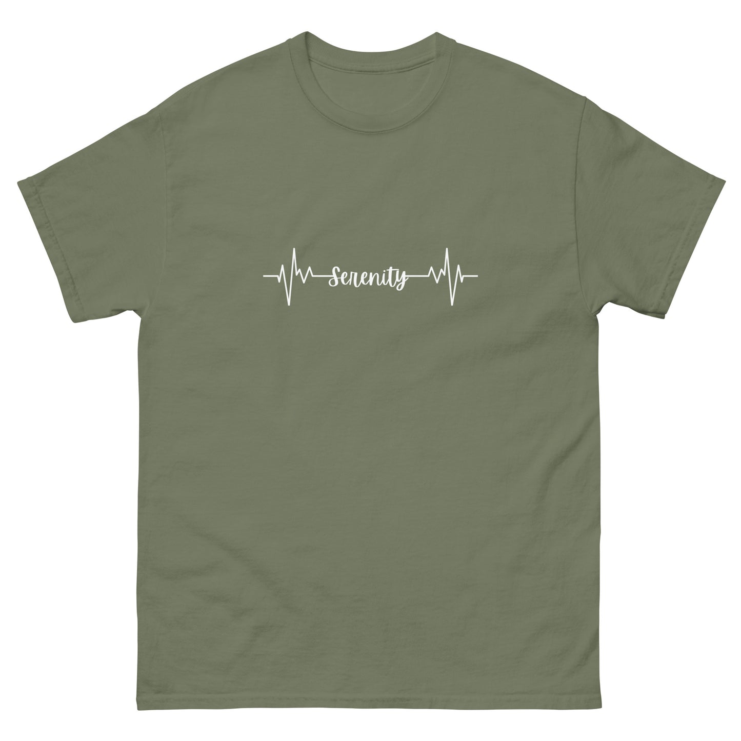 Serenity heartbeat Unisex Tee_white font