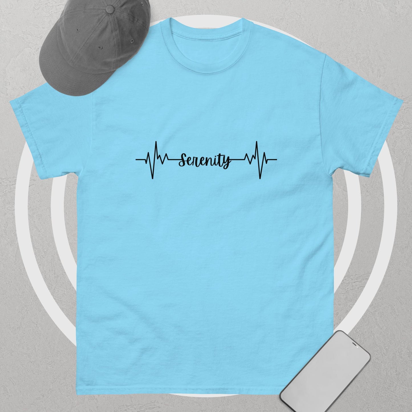 Serenity heartbeat Unisex classic tee_black font