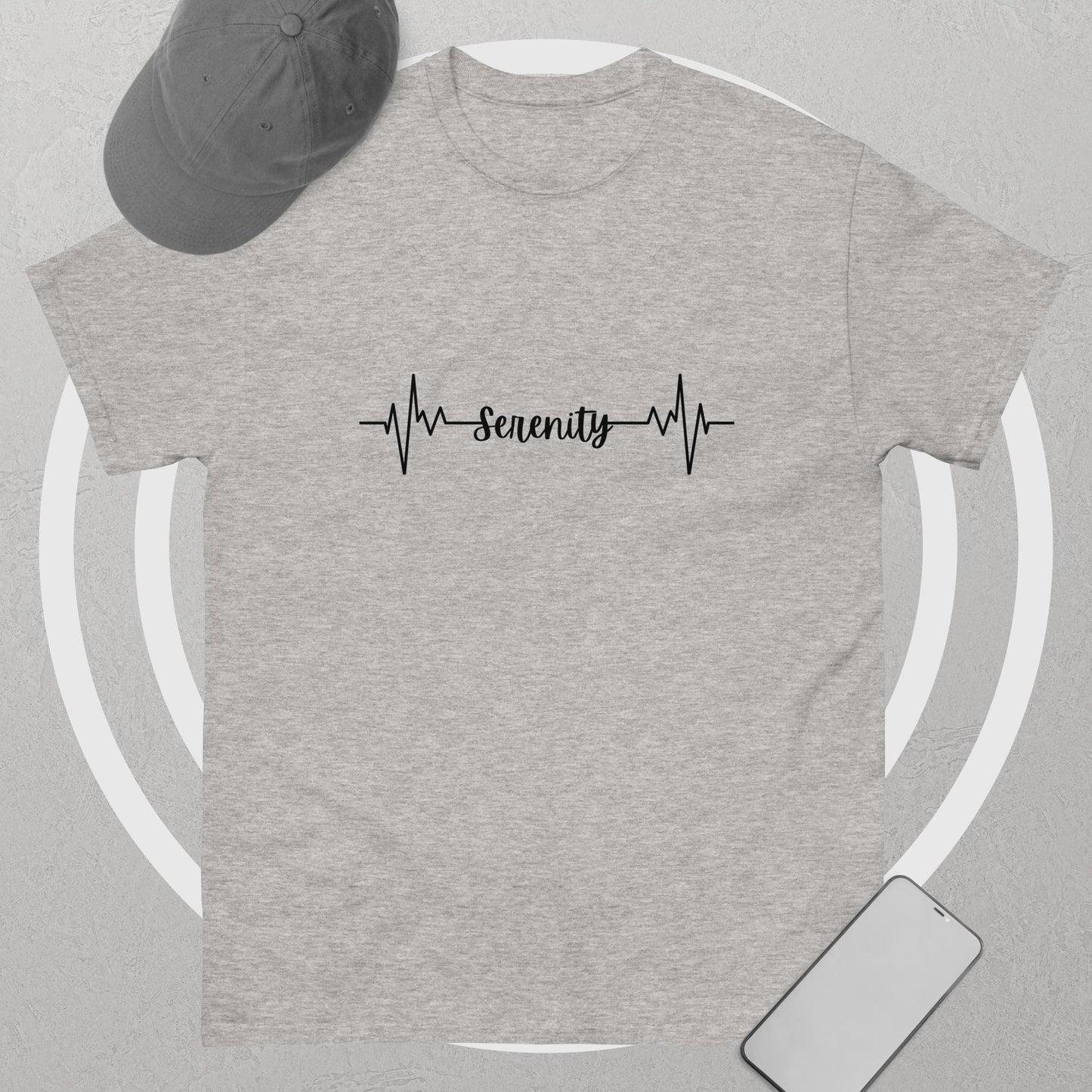 Serenity heartbeat Unisex classic tee_black font