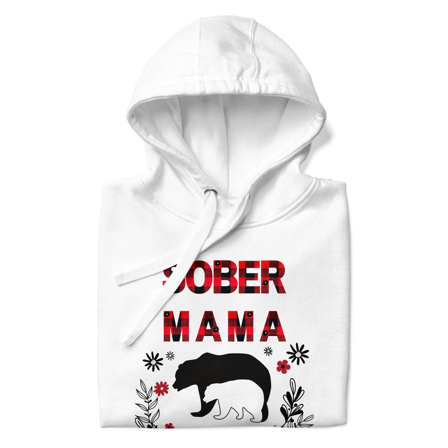 Sober Mama Plaid Print Unisex Hoodie