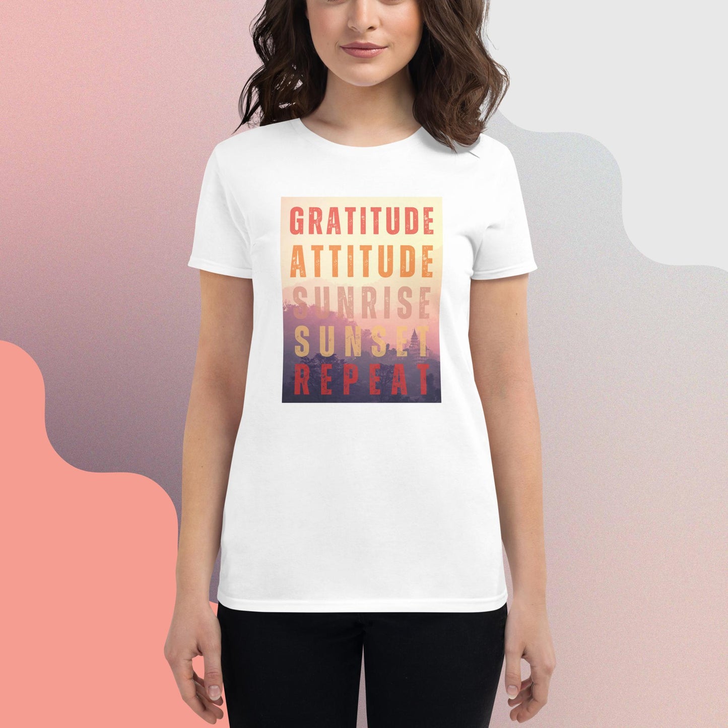 Gratitude Attitude Repeat Women's Tee