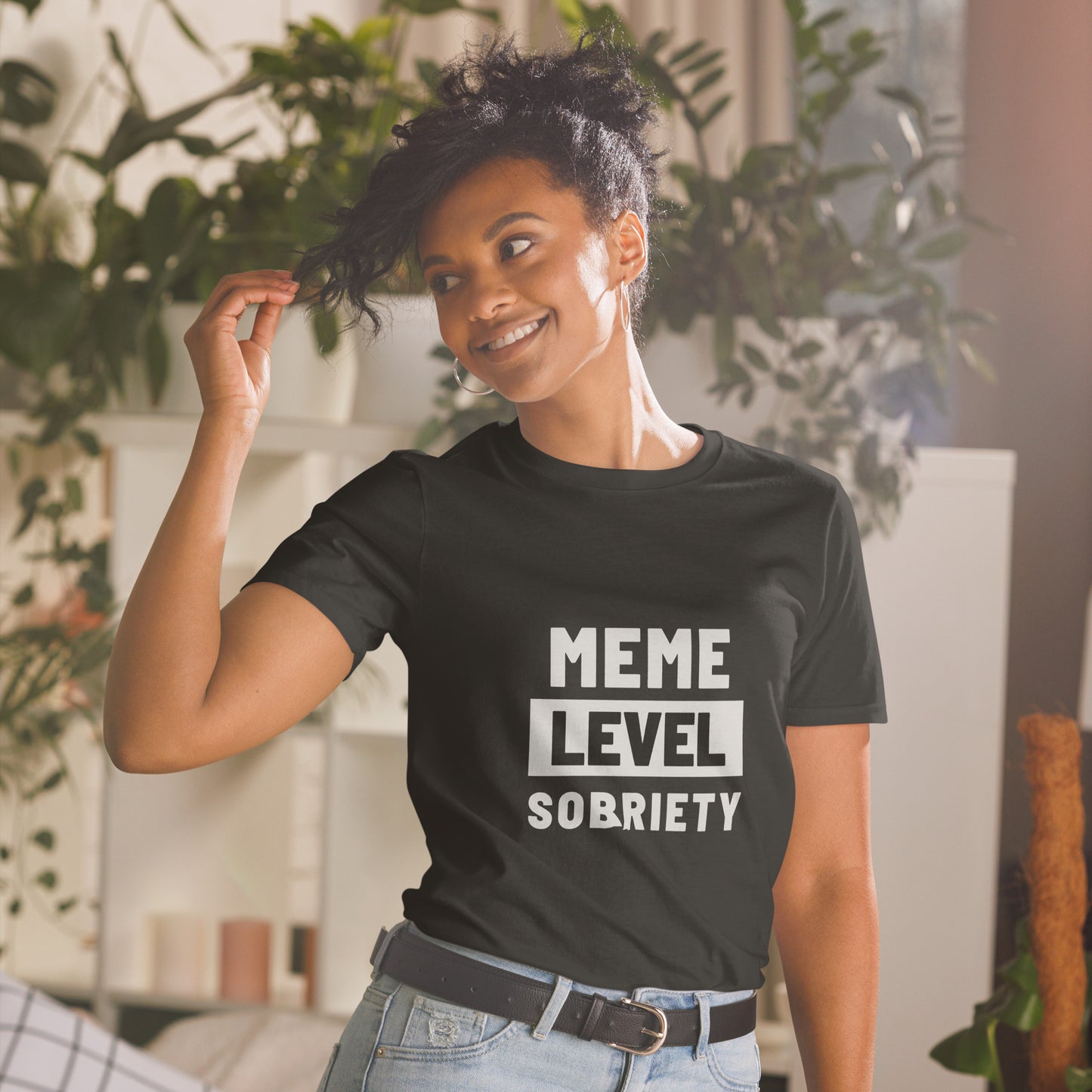 Meme Level Sobriety Short-Sleeve Unisex Tee